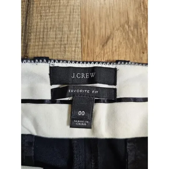 J. Crew Tollegno 1900 Dress Pants Women 00 Navy Favorite Fit Straight Wool - Picture 3 of 8